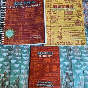 Math 4 Teaching textbook set No writing